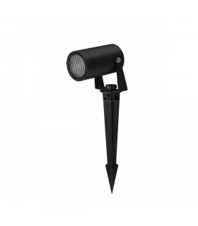 Destry 30cm Outdoor Spike Black Aluminium Glass Honeycomb Antiglare LED GU10 1x10W IP54-2