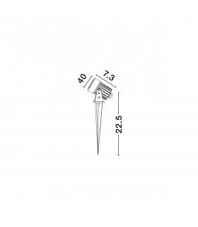 Calix Outdoor Spike Black Aluminium Glass LED 3W 273Lm 3000Κ IP65-2