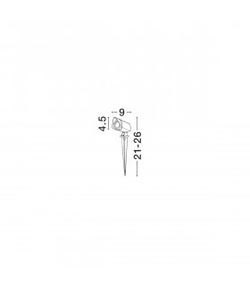 Inside Outdoor Spike Sandy Black Aluminium Glass LED 3W 295Lm 3000K IP65-2