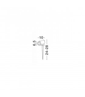 Inside Outdoor Spike Sandy Black Aluminium Glass LED 7W 578Lm 3000K IP65-2