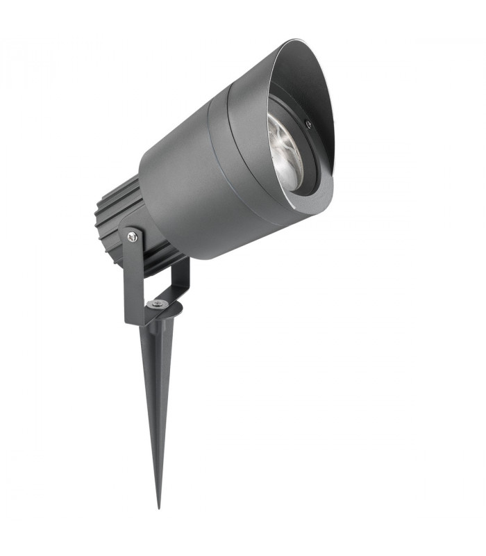 Inside 80cm Outdoor Spike Dark Grey Aluminium Glass LED GU10 1x7W IP54-1
