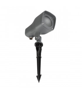 Inside 36cm Outdoor Spike Dark Grey Aluminium Glass LED GU10 1x7W IP54-1