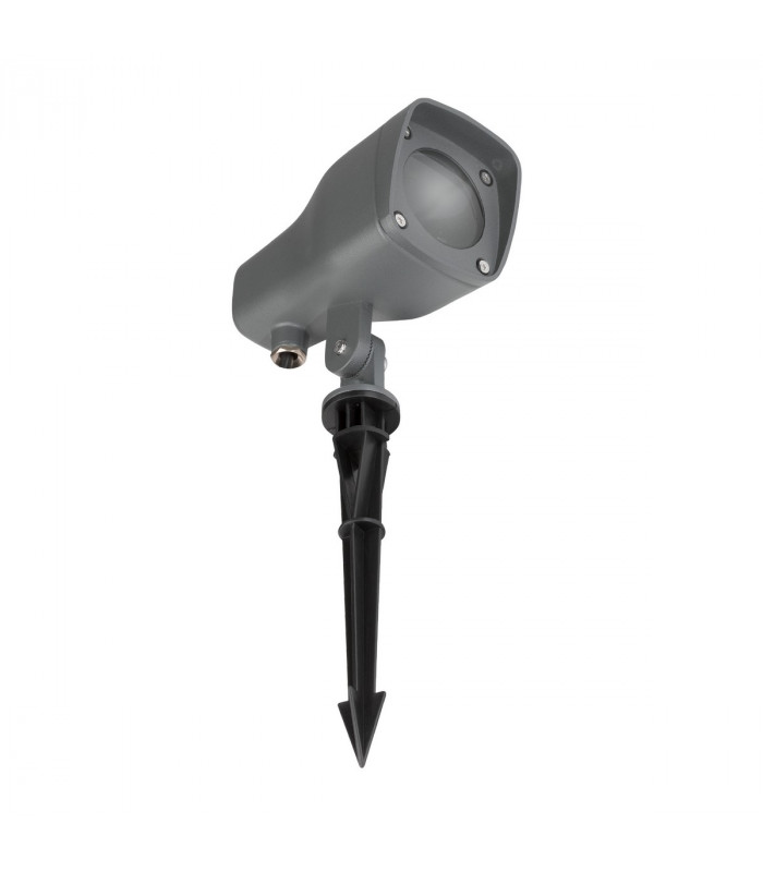 Inside 36cm Outdoor Spike Dark Grey Aluminium Glass LED GU10 1x7W IP54-1