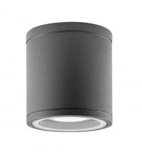 Cerise 9cm Round Surface Mounted Downlight Dark Grey Aluminium Glass LED GU10 1x7W IP54-1