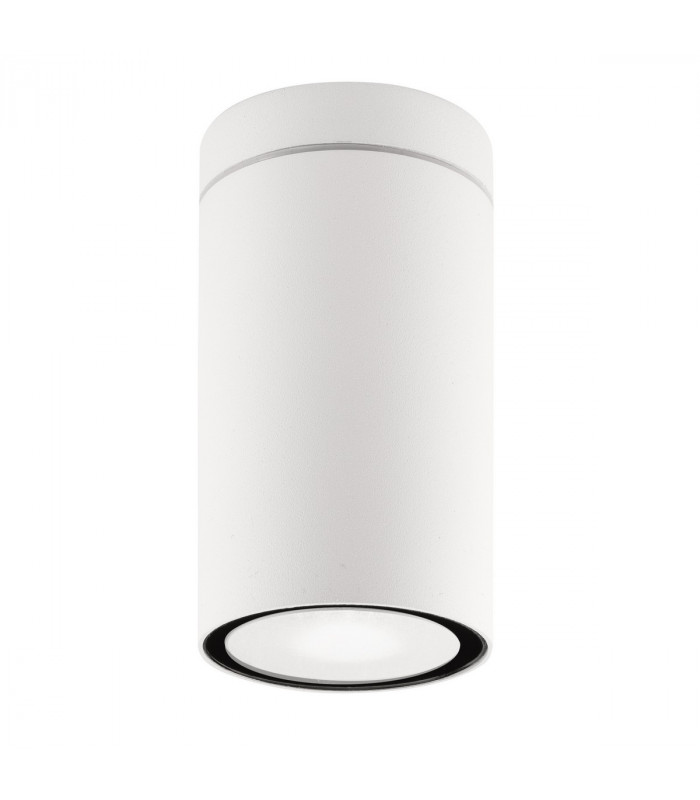 Cerise Surface Mounted Downlight White Aluminium Glass LED GU10 1x7W IP54-1