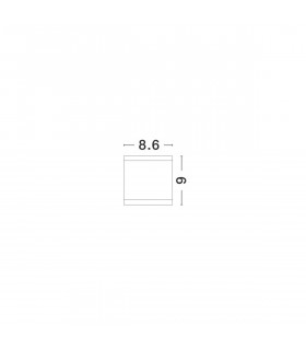 Cerise 9cm Square Surface Mounted Downlight White Aluminium Glass LED GU10 1x7W IP54-2