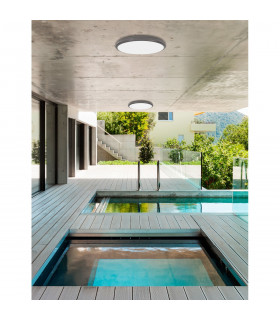 Tommy Outdoor Flush Dark Grey ABS LED 25W 37280Lm 3000K IP54 AC Driver Included-2