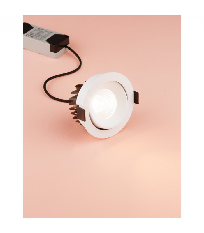 Blade 9cm Recessed Downlight White Aluminium LED 12W 720Lm 3000K IP65-2