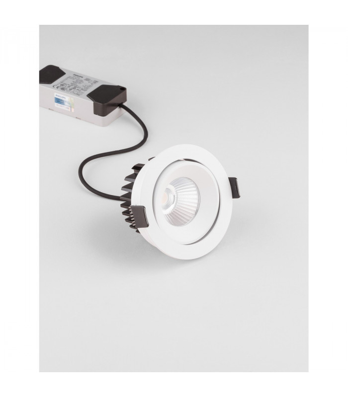 Blade 9cm Recessed Downlight White Aluminium LED 12W 720Lm 3000K IP65-4