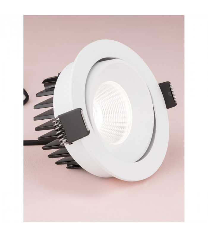 Blade 9cm Recessed Downlight White Aluminium LED 12W 720Lm 3000K IP65-6