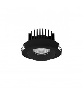 Blade 9cm Recessed Downlight Black Aluminium LED 12W 720Lm 3000K IP65-1