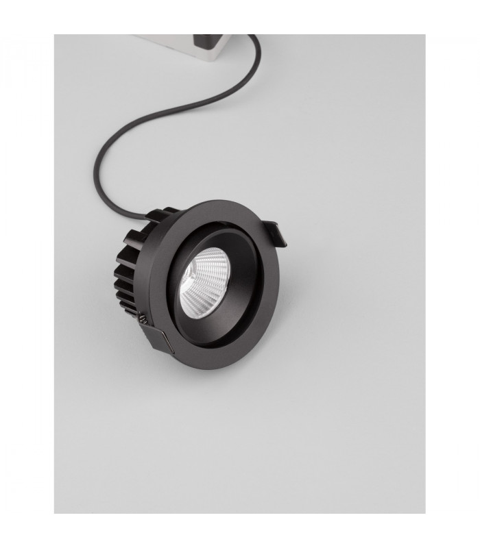 Blade 9cm Recessed Downlight Black Aluminium LED 12W 720Lm 3000K IP65-3