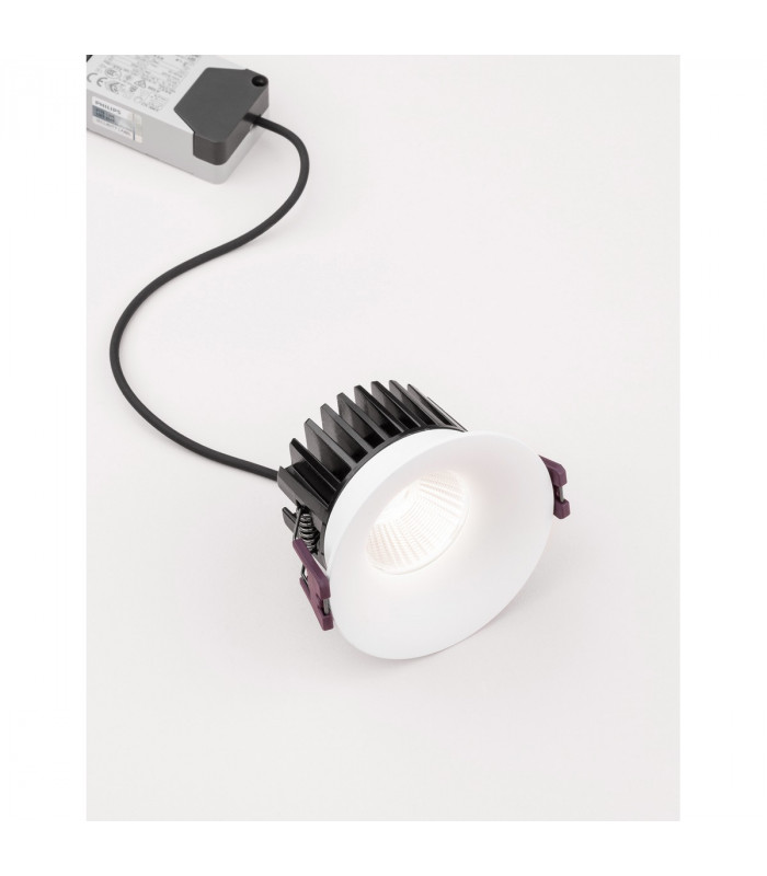 Blade 8.5cm Recessed Downlight White Aluminium LED 12W 720Lm 3000K IP65-2
