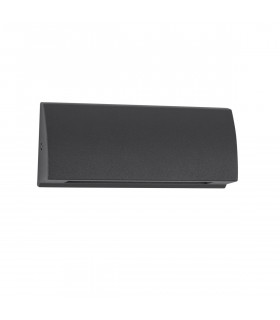 Liv Outdoor Flush Wall Lamp Dark Grey Aluminium Glass LED 3.5W 245Lm 3000K IP54-1