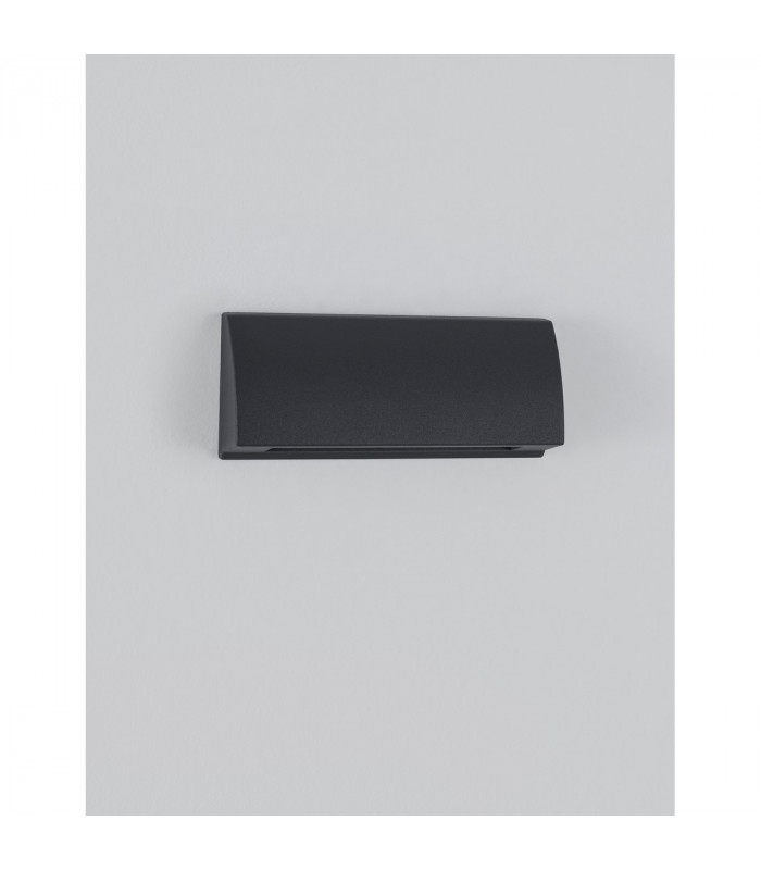 Liv Outdoor Flush Wall Lamp Dark Grey Aluminium Glass LED 3.5W 245Lm 3000K IP54-4