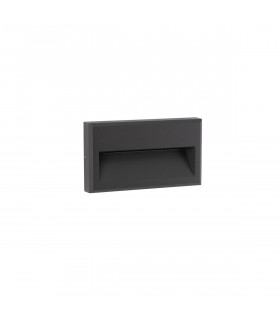 Rio Outdoor Flush Wall Lamp Anthracite Aluminium Clear Glass LED 6W 122.31Lm 3000K IP65-1