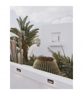 Rio Outdoor Flush Wall Lamp Anthracite Aluminium Clear Glass LED 6W 122.31Lm 3000K IP65-2