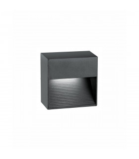Krypton Outdoor Flush Wall Lamp Dark Grey Aluminium LED 3W 270Lm 3000K IP54-1