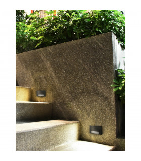 Krypton Outdoor Flush Wall Lamp Dark Grey Aluminium LED 3W 270Lm 3000K IP54-2