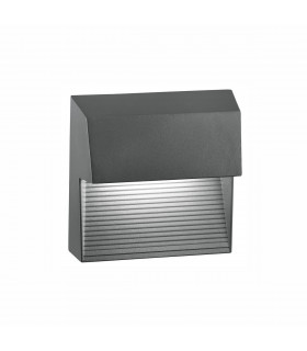 Krypton Outdoor Flush Wall Lamp Dark Grey Aluminium LED 6W 751Lm 3000K IP54-1