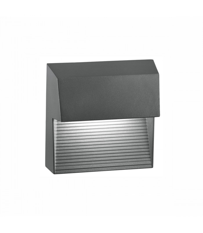 Krypton Outdoor Flush Wall Lamp Dark Grey Aluminium LED 6W 751Lm 3000K IP54-1