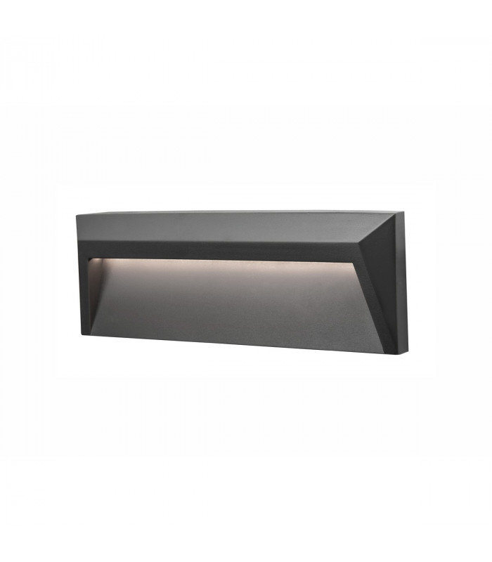 Luton Outdoor Flush Wall Lamp Dark Grey ABS LED 1.6W 212Lm 3000K IP65 RC Driver Included-1