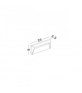Luton Outdoor Flush Wall Lamp Dark Grey ABS LED 1.6W 212Lm 3000K IP65 RC Driver Included-2