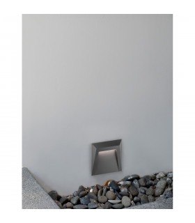 Luton Outdoor Flush Wall Lamp Dark Grey ABS LED 1.2W 145Lm 3000K IP65 RC Driver Included-2