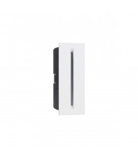 Aizen Outdoor Recessed Wall Lamp White Aluminium Clear Glass LED 3W 16Lm 3000K 600mA IP54-1