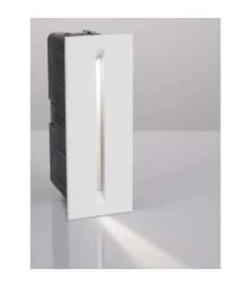 Aizen Outdoor Recessed Wall Lamp White Aluminium Clear Glass LED 3W 16Lm 3000K 600mA IP54-2