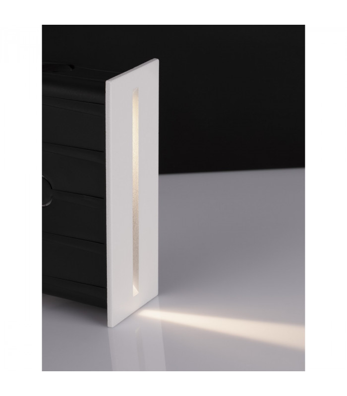 Aizen Outdoor Recessed Wall Lamp White Aluminium Clear Glass LED 3W 16Lm 3000K 600mA IP54-3
