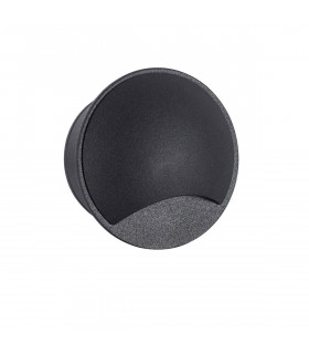 Joya Outdoor Recessed Wall Lamp Sandy Black Aluminium LED 3W 48Lm 3000K IP65-1