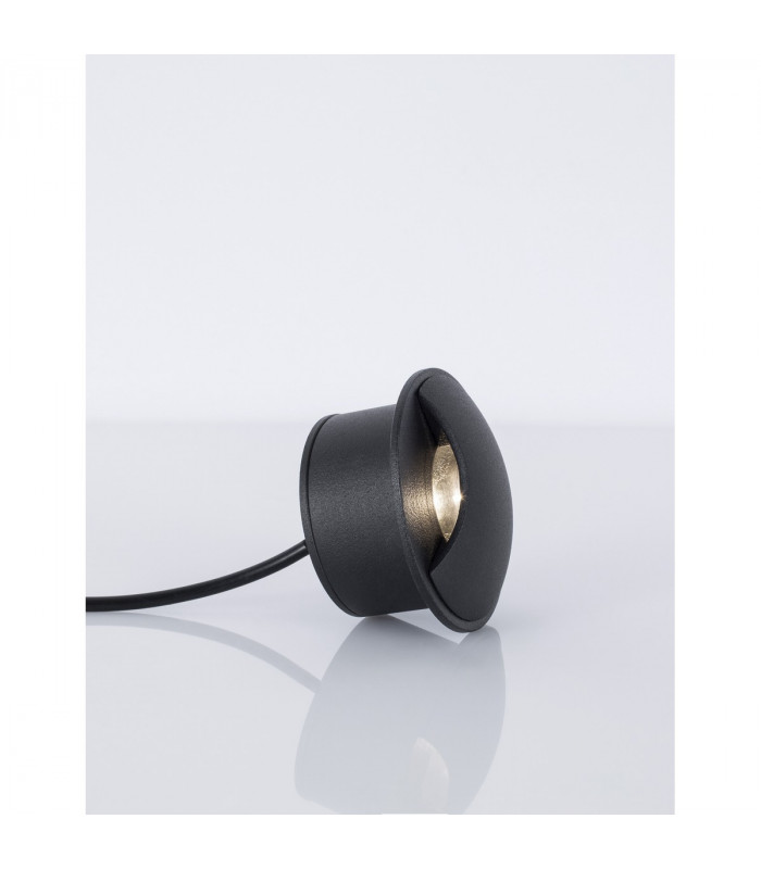 Joya Outdoor Recessed Wall Lamp Sandy Black Aluminium LED 3W 48Lm 3000K IP65-4