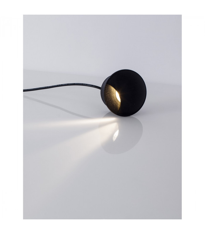 Joya Outdoor Recessed Wall Lamp Sandy Black Aluminium LED 3W 48Lm 3000K IP65-6