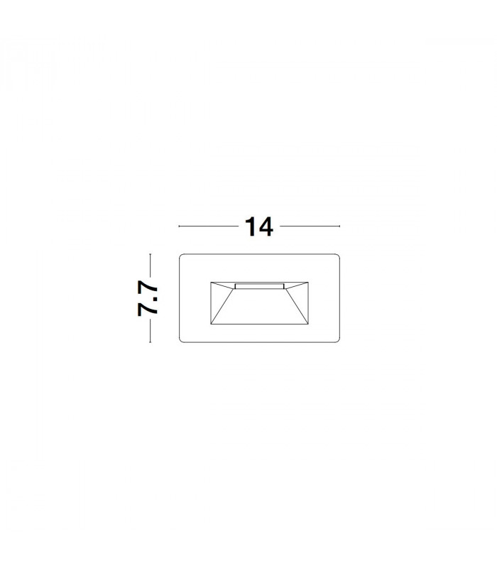 Cove Horizontal Outdoor Recessed Wall Lamp Matt White Aluminium Glass LED 1.5W 118Lm 3000K IP54-4
