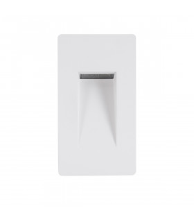 Cove Vertical Outdoor Recessed Wall Lamp Matt White Aluminium Glass LED 1.5W 118Lm 3000K IP54-1