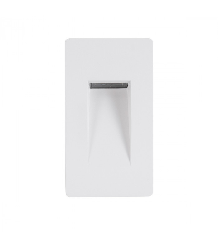 Cove Vertical Outdoor Recessed Wall Lamp Matt White Aluminium Glass LED 1.5W 118Lm 3000K IP54-1