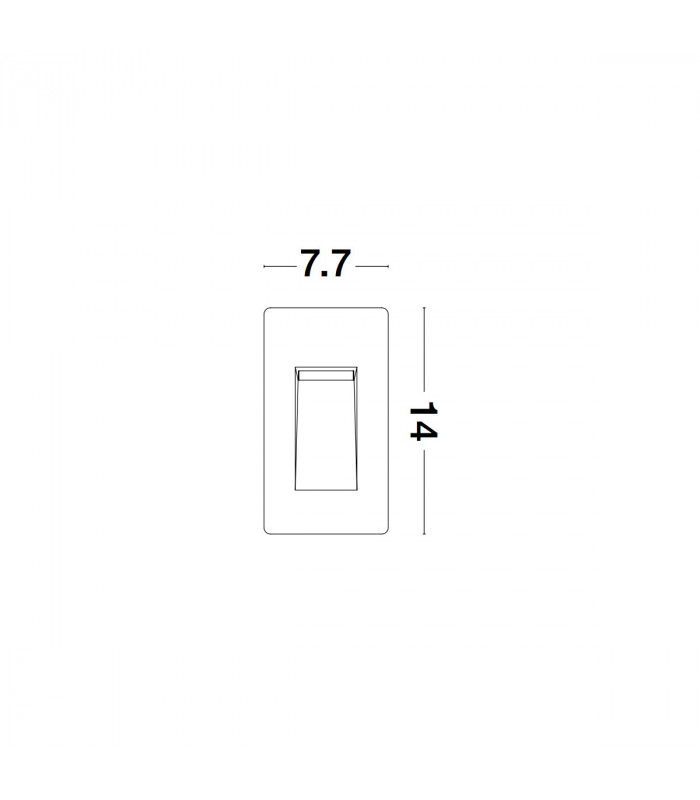 Cove Vertical Outdoor Recessed Wall Lamp Matt White Aluminium Glass LED 1.5W 118Lm 3000K IP54-4