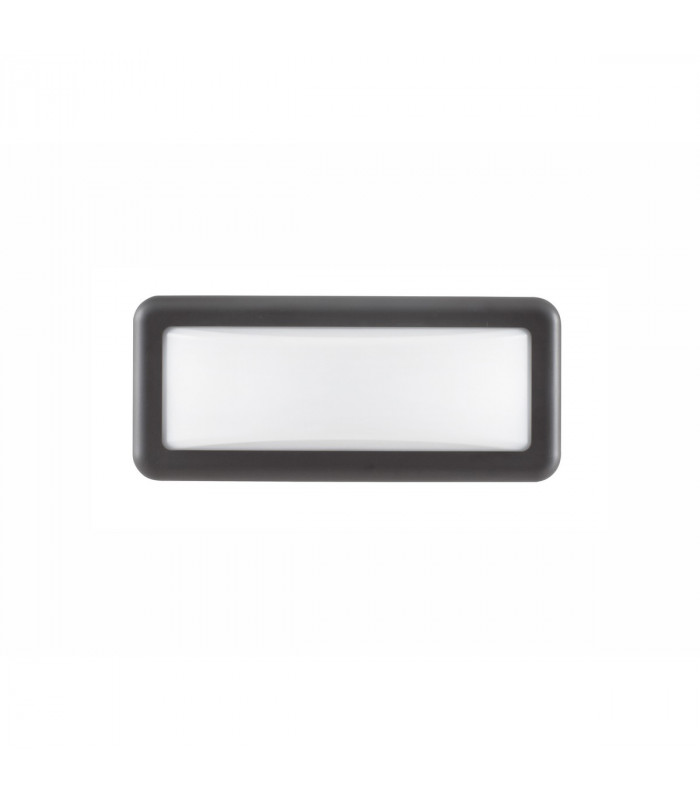 Pulsar Outdoor Flush Wall Lamp Dark Grey ABS Acrylic White LED 6W 683Lm 3000K/4000K IP54 AC Driver Included-1