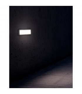 Pulsar Outdoor Flush Wall Lamp Dark Grey ABS Acrylic White LED 6W 683Lm 3000K/4000K IP54 AC Driver Included-2