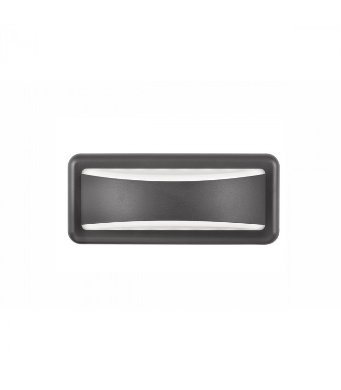 Pulsar Outdoor Flush Wall Lamp Dark Grey ABS Acrylic White LED 6W 480Lm 3000K/4000K IP54 AC Driver Included-1