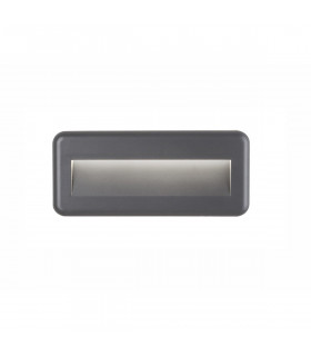 Pulsar Outdoor Flush Wall Lamp Dark Grey ABS LED 4W 461Lm 3000K IP54 AC Driver Included-1