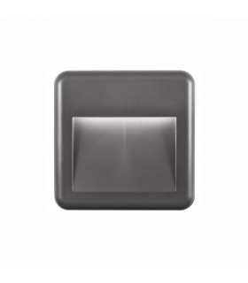Pulsar Outdoor Flush Wall Lamp Dark Grey ABS LED 4W 526Lm 3000K IP54 AC Driver Included-1