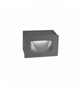 Krypton Outdoor Recessed Wall Lamp Dark Grey Aluminium LED 3W 352Lm 3000K IP54-1