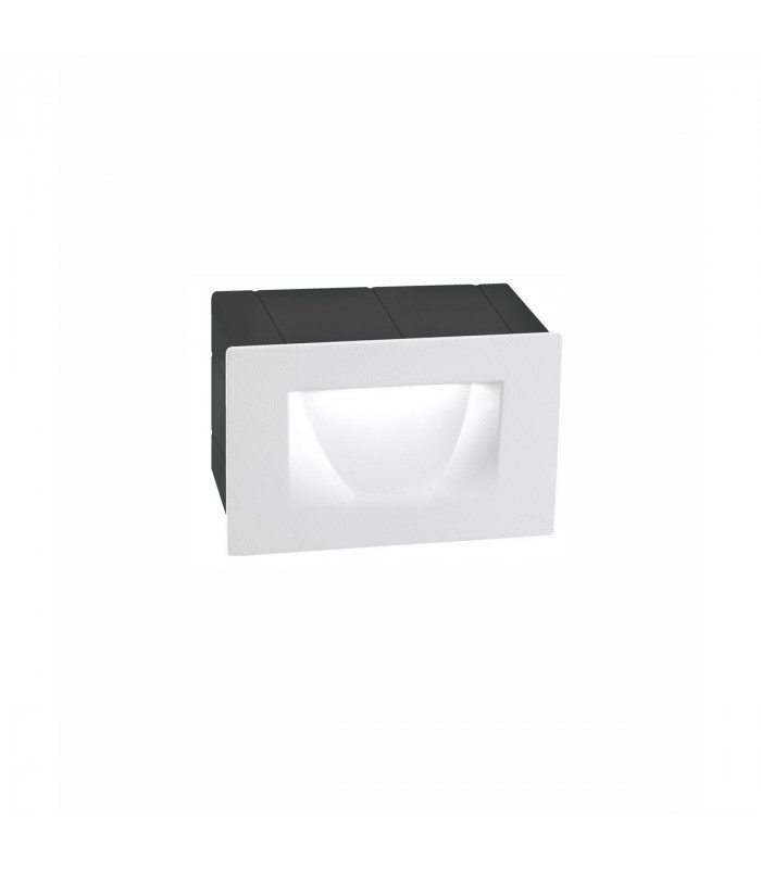 Krypton Outdoor Recessed Wall Lamp White Aluminium LED 3W 352Lm 3000K IP54-1