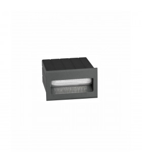 Krypton Outdoor Recessed Wall Lamp Dark Grey Aluminium LED 2W 95Lm 3000K IP54-1