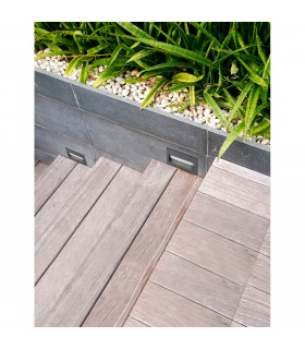 Krypton Outdoor Recessed Wall Lamp Dark Grey Aluminium LED 2W 95Lm 3000K IP54-2
