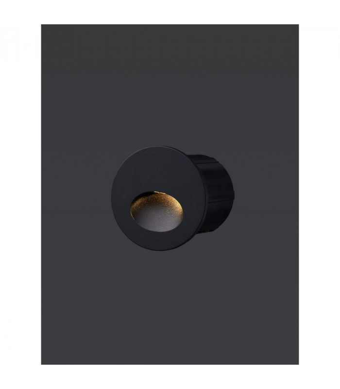 Circe II Outdoor Recessed Wall Lamp Black Aluminium LED 3W 170Lm 3000K IP54-4