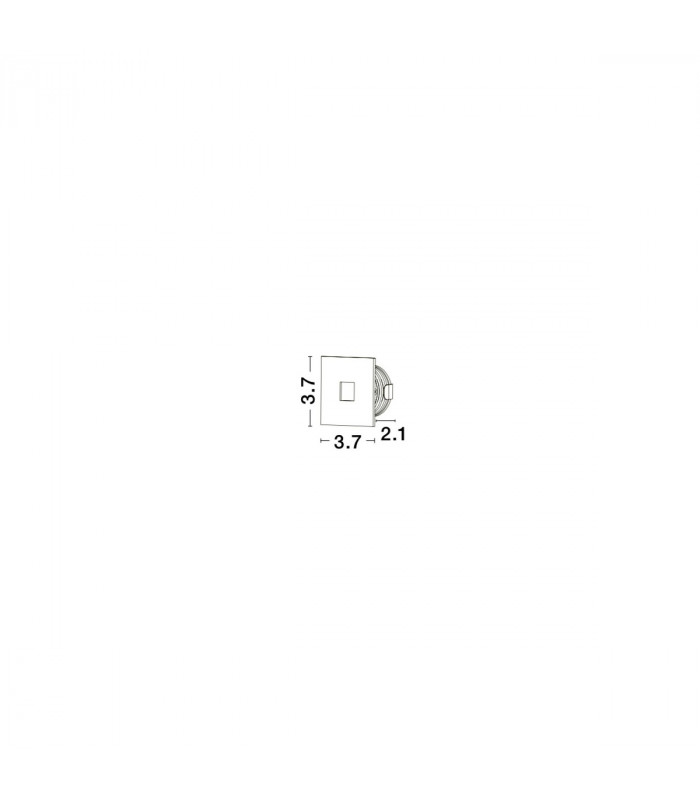 Passagio Outdoor Recessed Wall Lamp White Aluminium LED 1W 32Lm 3000K IP54-5