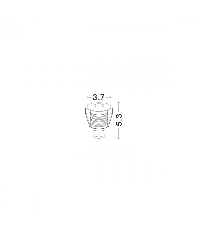 Bang Outdoor Recessed Ground Light Satin Nickel Aluminium LED 1W 104Lm 3000K IP67-3